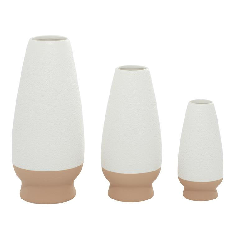 WHITE CERAMIC CONTEMPORARY VASE,