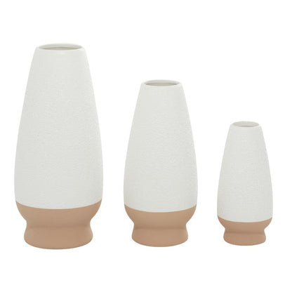 WHITE CERAMIC CONTEMPORARY VASE,
