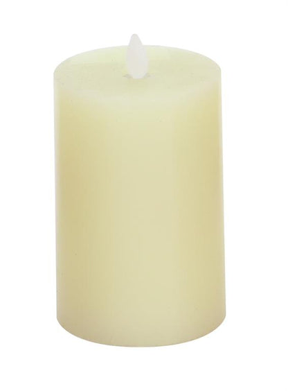 WHITE WAX FLAMELESS CANDLE WITH REMOTE CONTROL