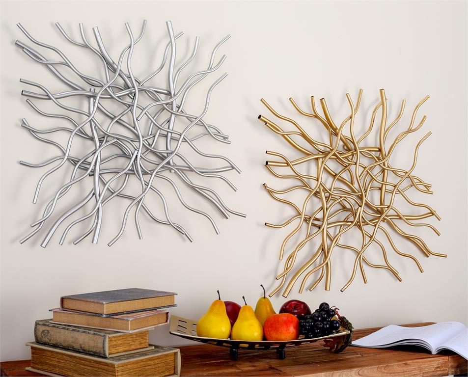 METAL GEOMETRIC BRANCH INSPIRED WALL DECOR