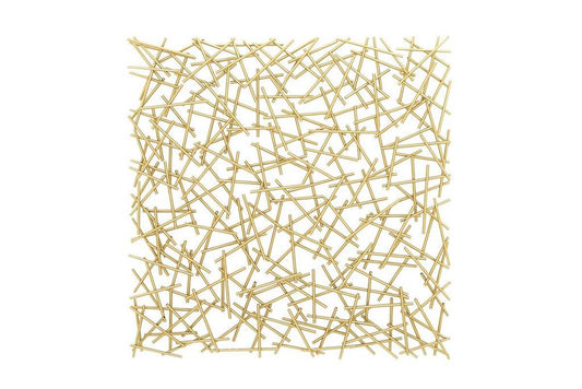 GOLD METAL GEOMETRIC OVERLAPPING LINES WALL DECOR