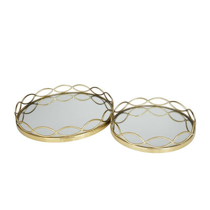 GOLD STAINLESS STEEL MIRRORED TRAY