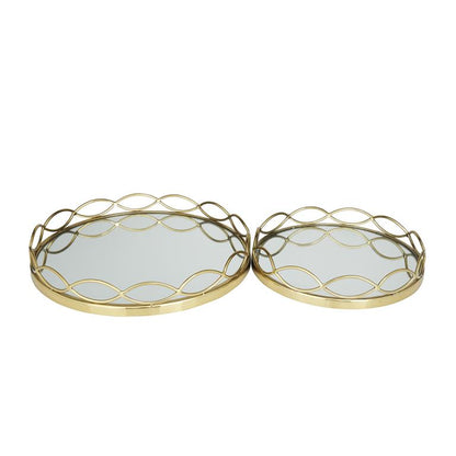 GOLD STAINLESS STEEL MIRRORED TRAY