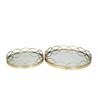 GOLD STAINLESS STEEL MIRRORED TRAY
