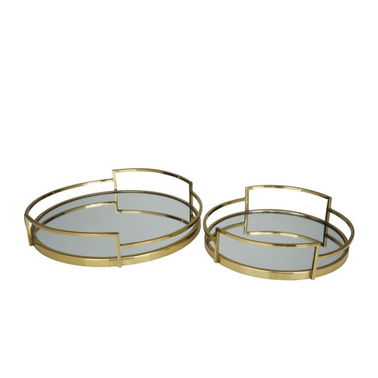 GOLD STAINLESS STEEL MIRRORED TRAY