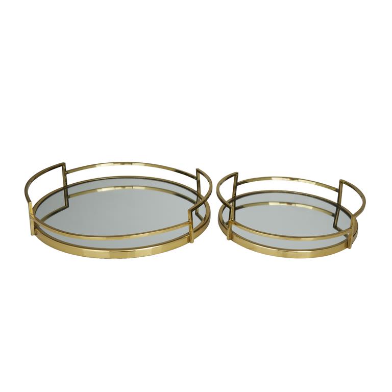 GOLD STAINLESS STEEL MIRRORED TRAY