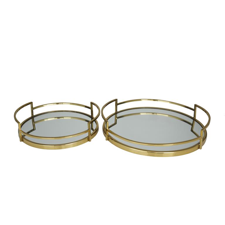 GOLD STAINLESS STEEL MIRRORED TRAY