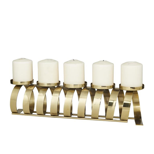 GOLD STAINLESS STEEL CANDLE HOLDER