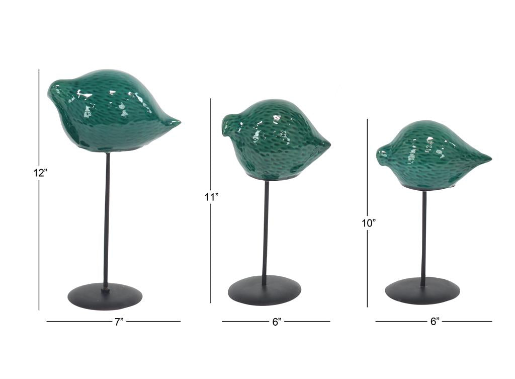 GREEN STONEWARE CONTEMPORARY SCULPTURE