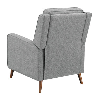 Upholstered Tufted Push Back Recliner Grey