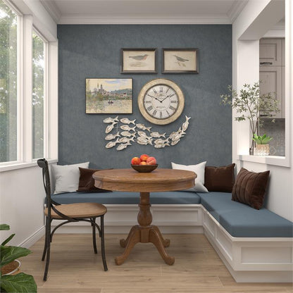 WHITE WOOD FISH HANDMADE WALL DECOR