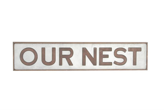 GREY METAL FARMHOUSE SIGN WALL DECOR