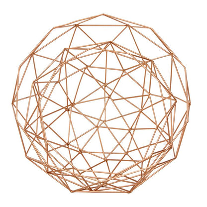GOLD METAL GEOMETRIC WIRE TRAY