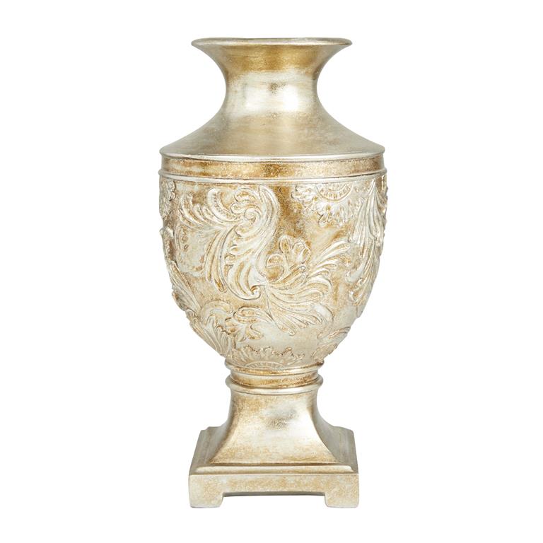 GOLD POLYSTONE CARVED VASE