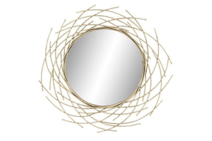 COSMOLIVING BY COSMOPOLITAN GOLD METAL STARBURST WALL MIRROR