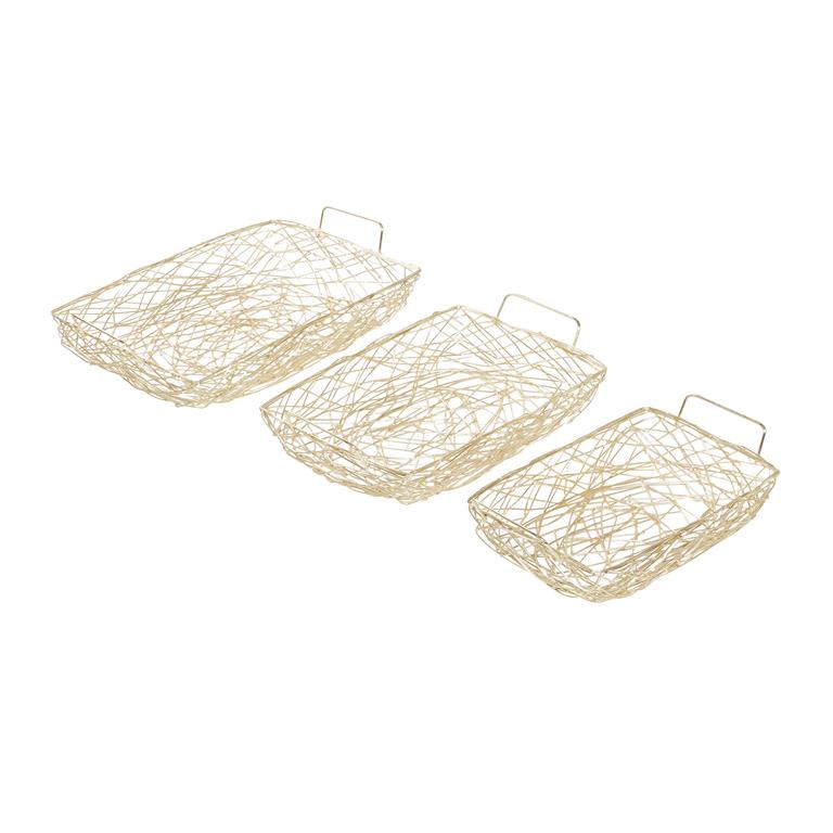 GOLD METAL WIRE TRAY