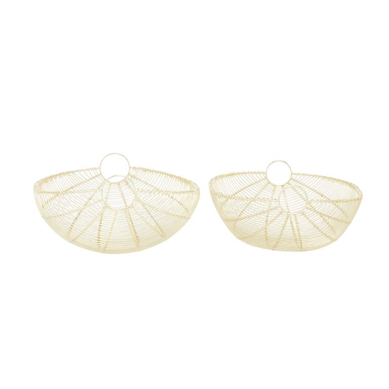 GOLD METAL WIRE DECORATIVE BOWL,