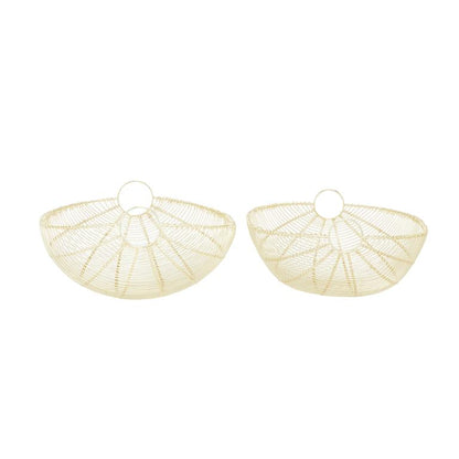 GOLD METAL WIRE DECORATIVE BOWL,