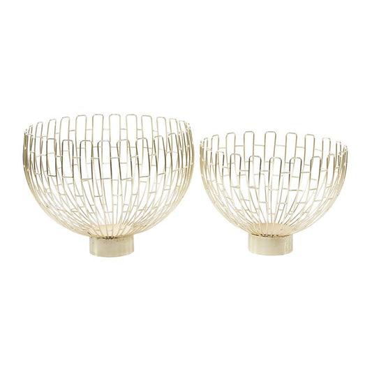 GOLD METAL CONTEMPORARY DECORATIVE BOWLS