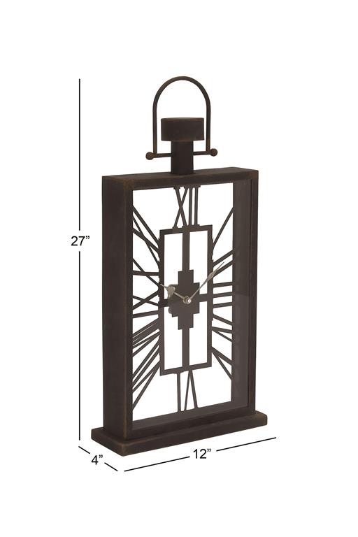 BROWN METAL CLOCK