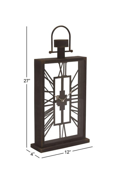 BROWN METAL CLOCK