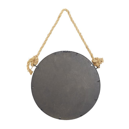 BROWN METAL INDUSTRIAL WALL MIRROR