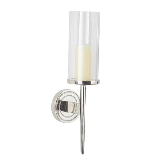 SILVER ALUMINUM WALL SCONCE