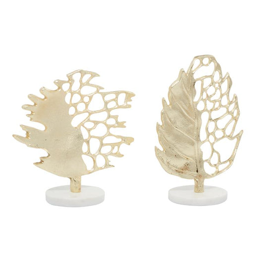 GOLD ALUMINUM LEAF SCULPTURE 1 PIECE
