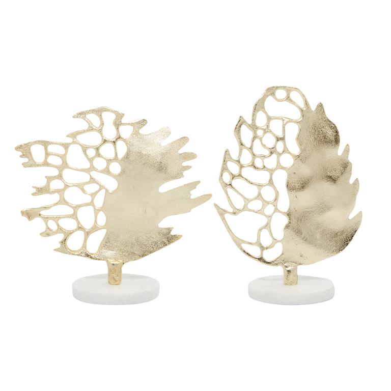 GOLD ALUMINUM LEAF SCULPTURE 1 PIECE