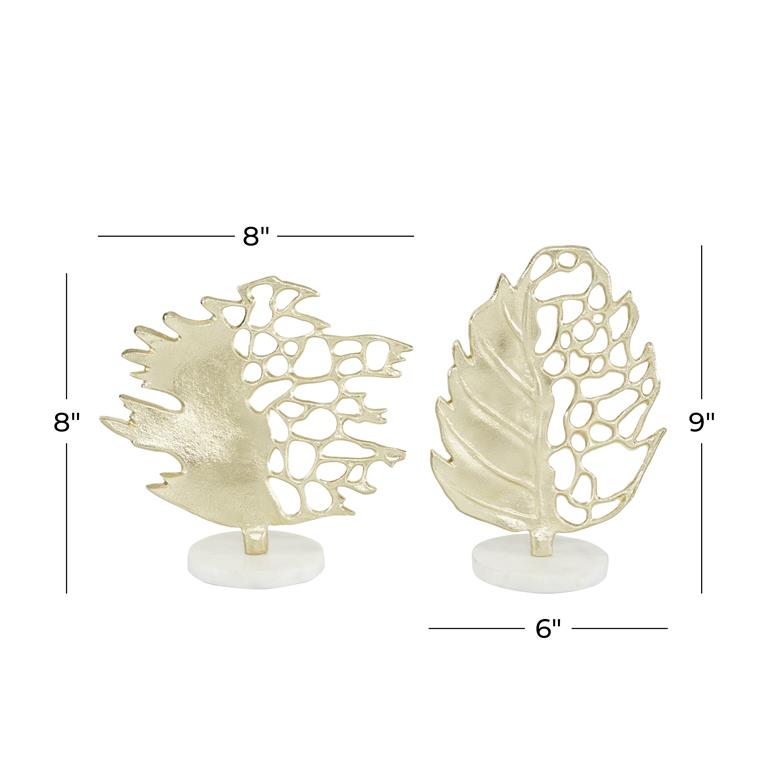 GOLD ALUMINUM LEAF SCULPTURE 1 PIECE