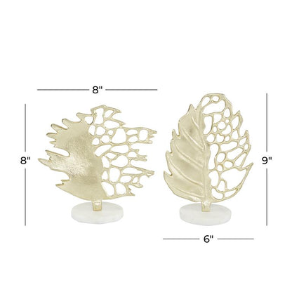 GOLD ALUMINUM LEAF SCULPTURE 1 PIECE
