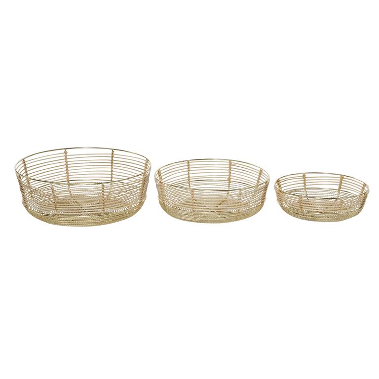GOLD METAL WIRE DECORATIVE BOWL