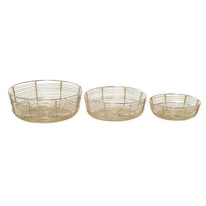 GOLD METAL WIRE DECORATIVE BOWL