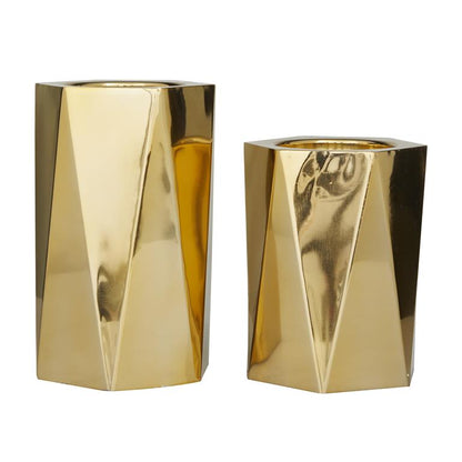 GOLD STAINLESS STEEL CANDLE HOLDER