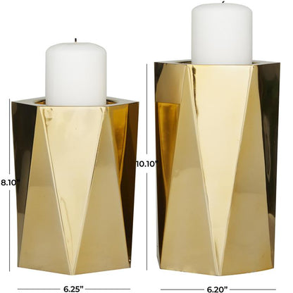 GOLD STAINLESS STEEL CANDLE HOLDER