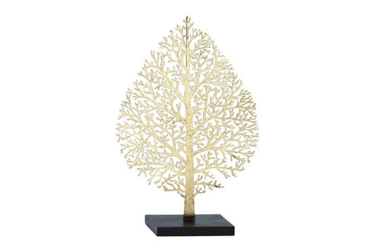 GOLD METAL TREE SCULPTURE