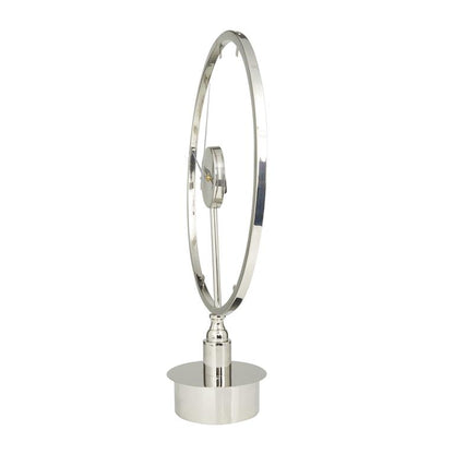 SILVER STAINLESS STEEL LARGE OPEN FRAME CLOCK