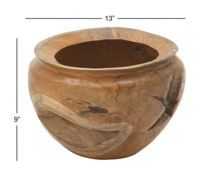 BROWN TEAK WOOD HANDMADE LIVE EDGE FREE FORM DECORATIVE BOW