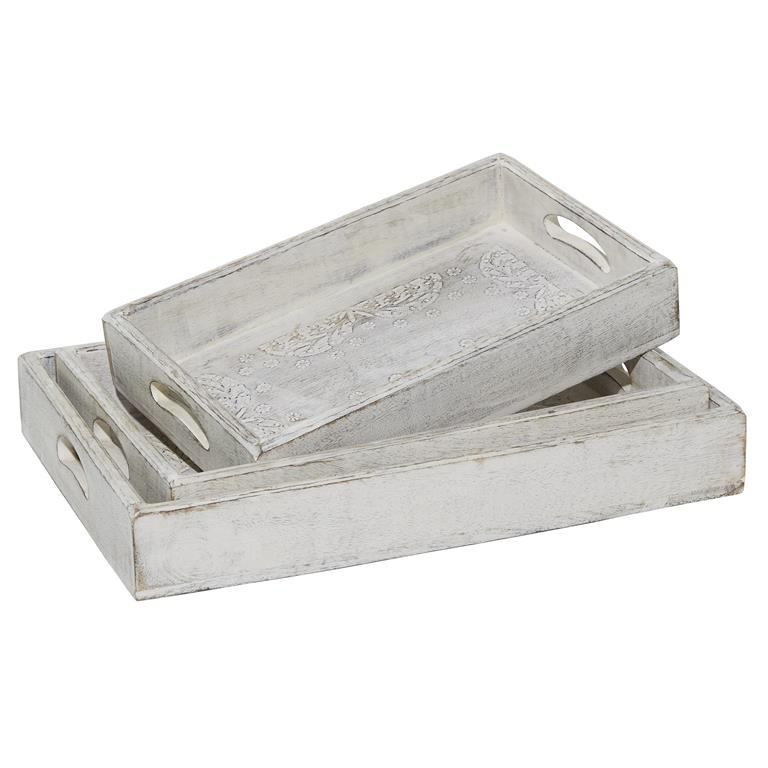WHITE WOOD TRAY