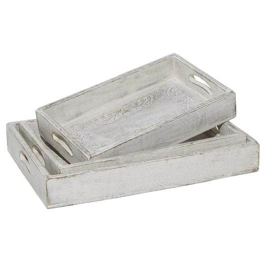 WHITE WOOD TRAY