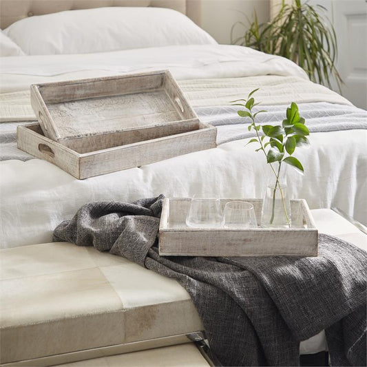 WHITE WOOD TRAY
