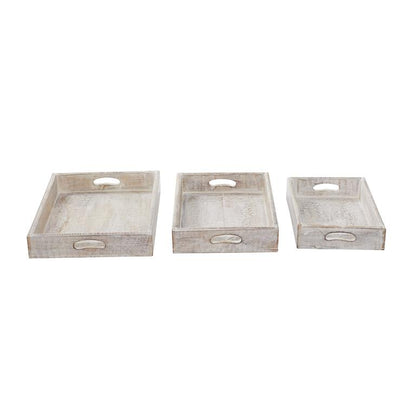 WHITE WOOD TRAY