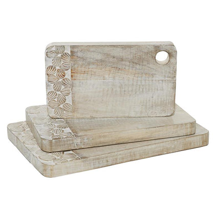 BROWN WOOD FLORAL INTRICATELY CARVED CUTTING BOARD