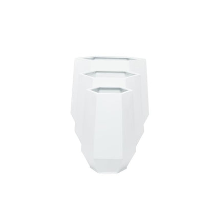 COSMOPOLITAN WHITE METAL INDOOR OUTDOOR PLANTER