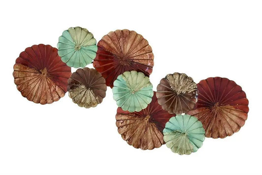 Brown Metal Rustic Floral Wall Decor