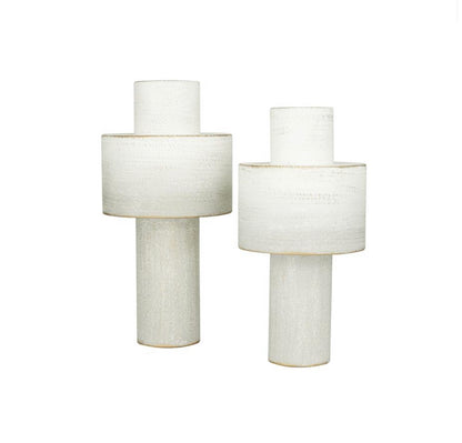 COSMOLIVING BY COSMOPOLITAN WHITE METAL VASE,
