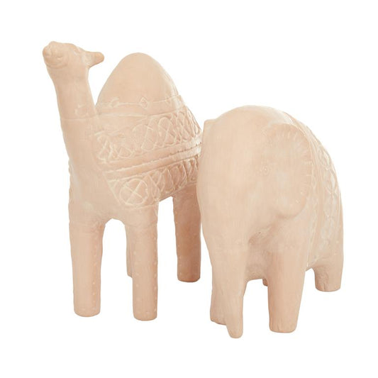 PINK CERAMIC MODERN FARMHOUSE SCULPTURE