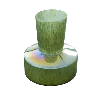 GREEN GLASS VASE