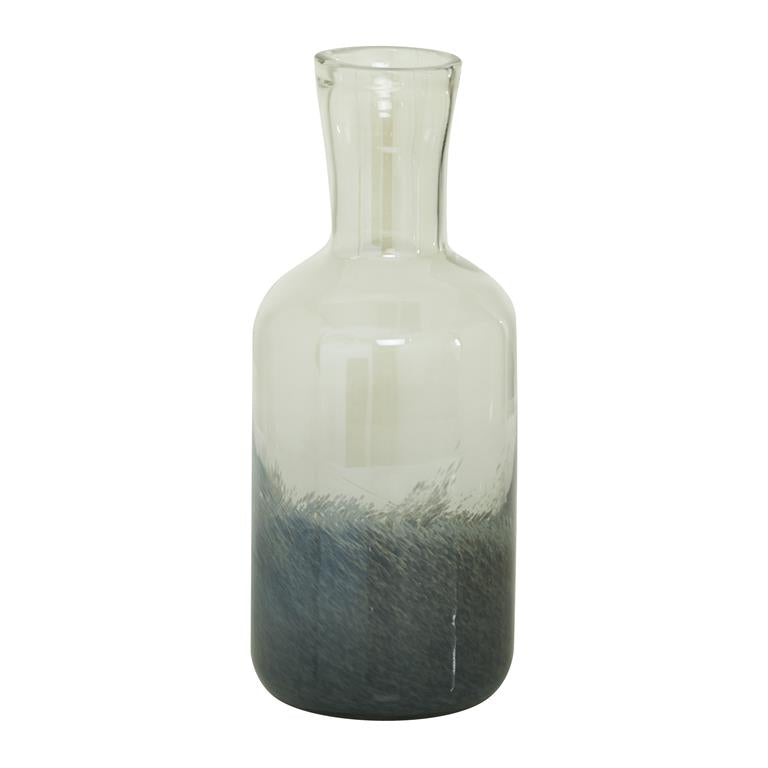 GRAY GLASS OMBRE VASE