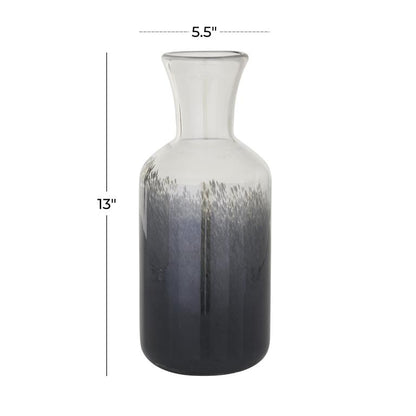GRAY GLASS OMBRE VASE